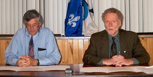 Richard Lavalle, maire, en compagnie du dput ministre, Roger Bertrand