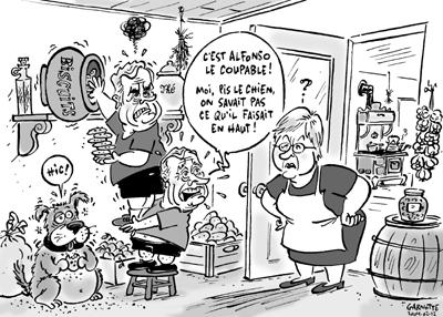 Caricature de Garnotte parue dans Le Devoir du 28 décembre 2004
