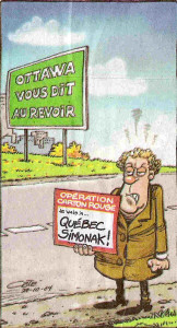 Caricature de Côté, Le Soleil, 29 octobre 2004