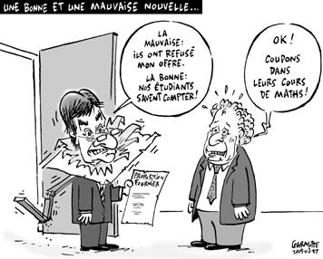Caricature de Garnotte, Le Devoir, 17 mars 2005