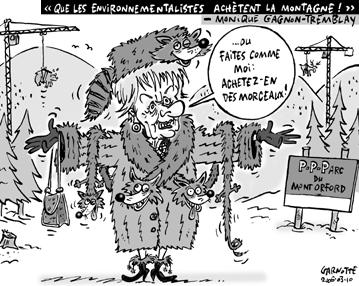 Caricature de Garnotte, Le Devoir, 10 mars 2006
