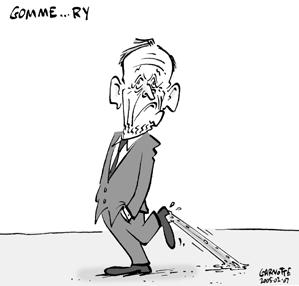 Caricature de Garnotte, Le Devoir, 6 avril 2005